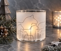 Windlicht / Kerzenhalter mit Dalapferdmotiv