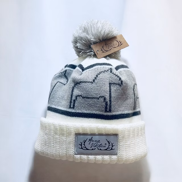 Strickmütze Motiv Pferd / Dalapferd